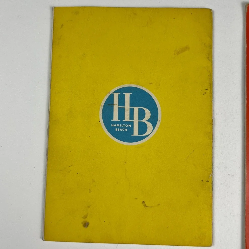 Hamilton Beach + Sunbeam Mixmaster Vintage 2pc Recipe Books Mid-Century Kitchen